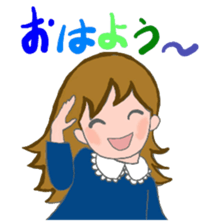 Cat and girl part 12 sticker #13686310