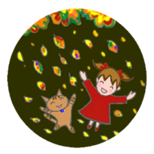 Cat and girl part 12 sticker #13686318