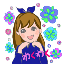 Cat and girl part 12 sticker #13686326