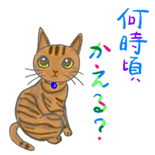 Cat and girl part 12 sticker #13686345