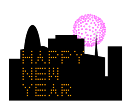 Holiday's lights & Fireworks sticker #13686702