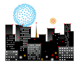 Holiday's lights & Fireworks sticker #13686716