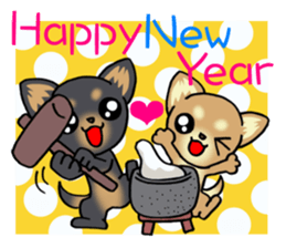 Short hair puppy's New Year! sticker #13687030