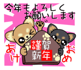Short hair puppy's New Year! sticker #13687031