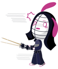 Genki usagi, Kendo rabbit sticker #13687143