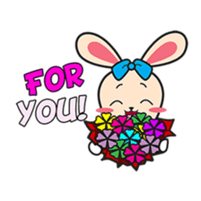 BUNNy Madness - Super Cute Rabbit Emoji sticker #13688015