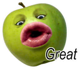 Little horror Apple Man sticker #13688592