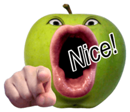 Little horror Apple Man sticker #13688596