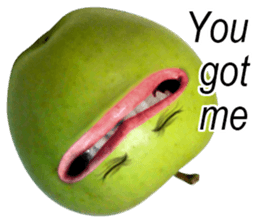 Little horror Apple Man sticker #13688597