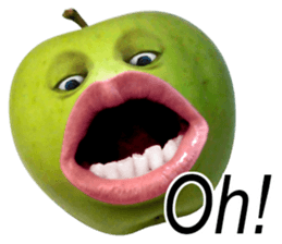 Little horror Apple Man sticker #13688599