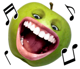 Little horror Apple Man sticker #13688600