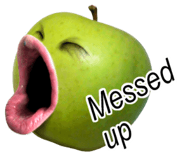 Little horror Apple Man sticker #13688602