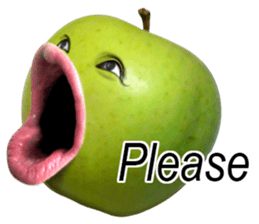 Little horror Apple Man sticker #13688609