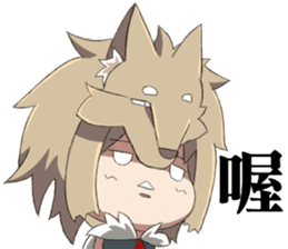 The Wolf child and his head ornament sticker #13688710