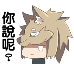 The Wolf child and his head ornament sticker #13688711