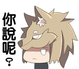 The Wolf child and his head ornament sticker #13688711