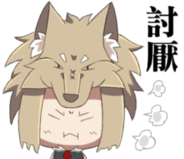 The Wolf child and his head ornament sticker #13688722