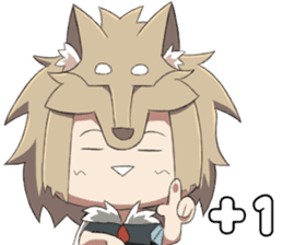 The Wolf child and his head ornament sticker #13688728