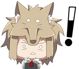 The Wolf child and his head ornament sticker #13688739