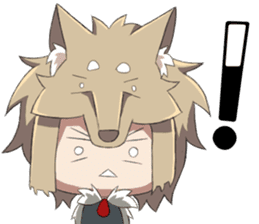 The Wolf child and his head ornament sticker #13688739