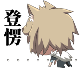 The Wolf child and his head ornament sticker #13688740