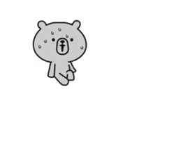 The simple bear which moderately moves sticker #13689490