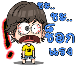 Girl yellow jersey sticker #13690722