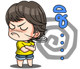 Girl yellow jersey sticker #13690745