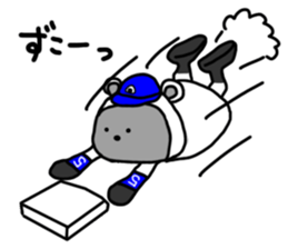 Rice ball Raccoon dog baseball version sticker #13691115