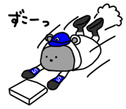 Rice ball Raccoon dog baseball version sticker #13691115