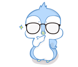 Blue and Pinky The Penguin sticker #13691666
