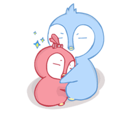 Blue and Pinky The Penguin sticker #13691679