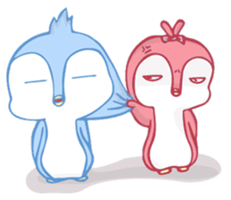 Blue and Pinky The Penguin sticker #13691695