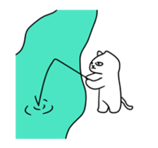 playful moving cat sticker #13692012