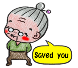 plum grandma(English version) sticker #13692504