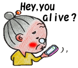 plum grandma(English version) sticker #13692523