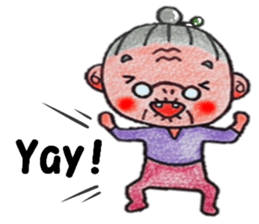 plum grandma(English version) sticker #13692534