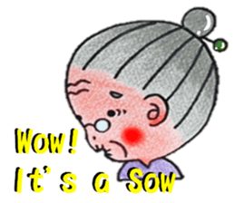 plum grandma(English version) sticker #13692537