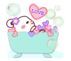 Moving!LOVE LOVE!!Chocolate bear sticker #13694708