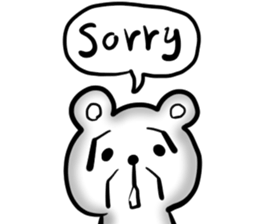 I am a white bear. sticker #13694856