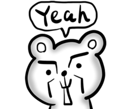 I am a white bear. sticker #13694857