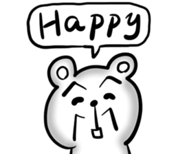 I am a white bear. sticker #13694858