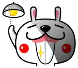 Mr. rabbit who is a snaggletooth. 2 sticker #13695882