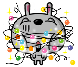 Mr. rabbit who is a snaggletooth. 2 sticker #13695896