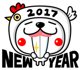 Mr. rabbit who is a snaggletooth. 2 sticker #13695905