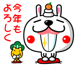 Mr. rabbit who is a snaggletooth. 2 sticker #13695911