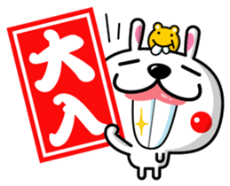 Mr. rabbit who is a snaggletooth. 2 sticker #13695916