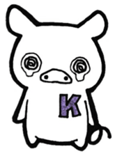 Sticker for the initial K sticker #13698458