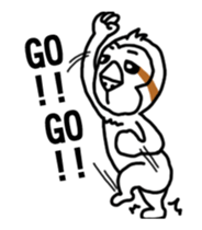 White Lazy Sloth-2 sticker #13699902