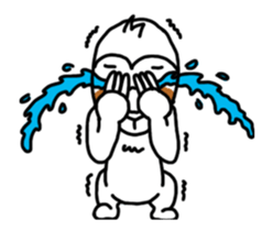 White Lazy Sloth-2 sticker #13699904